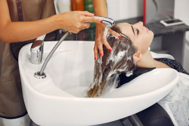 Up to shoulder professional head wash and clarifying scalp massage at The Golden Street Salon the best hair services in hoshiarpur