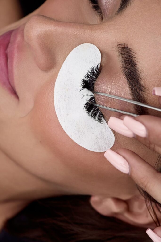 Eyelash extension service at The Golden Street Salon in Hoshiarpur