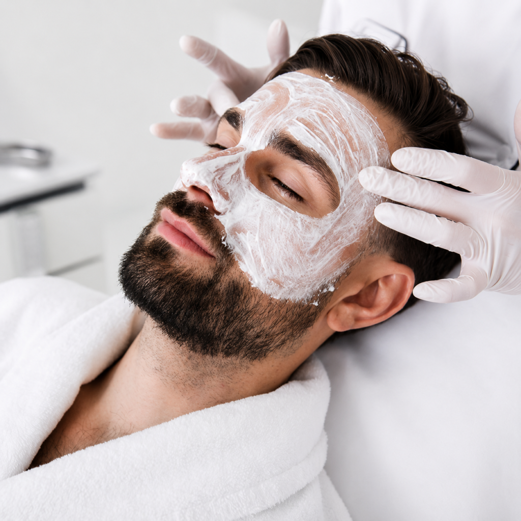 Relaxing facial treatment and skincare therapy at The Golden Street Salon Hoshiarpur