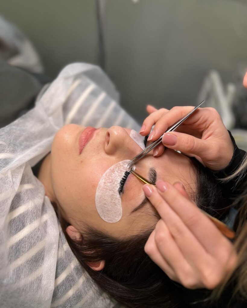 Volume eyelash extensions at The Golden Street Salon in Hoshiarpur