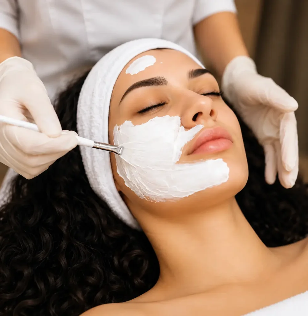 Professional skin care facial and luxury skincare treatment at The Golden Street Salon Hoshiarpur