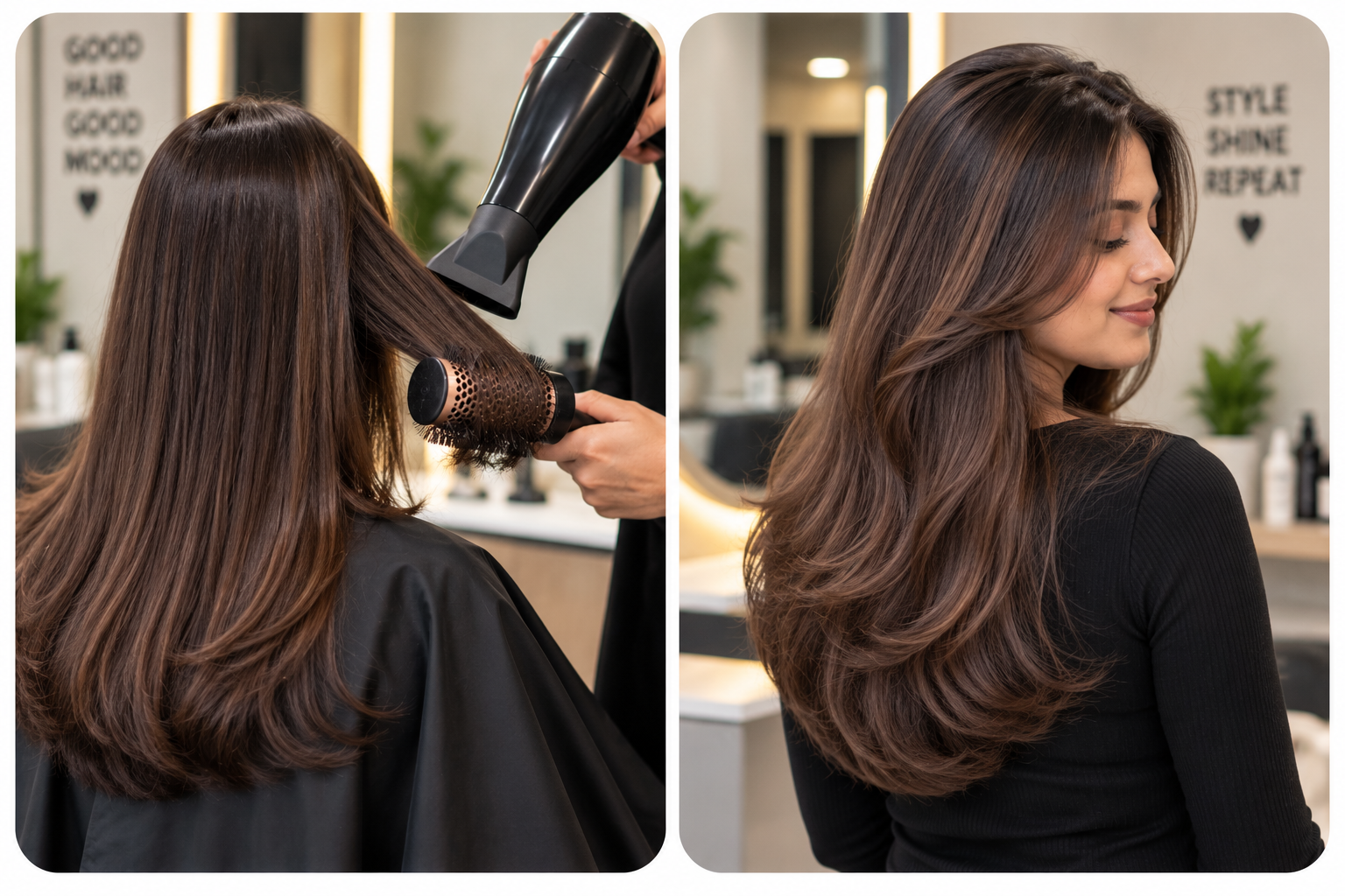 UP to Mid Back Blow Dry Service